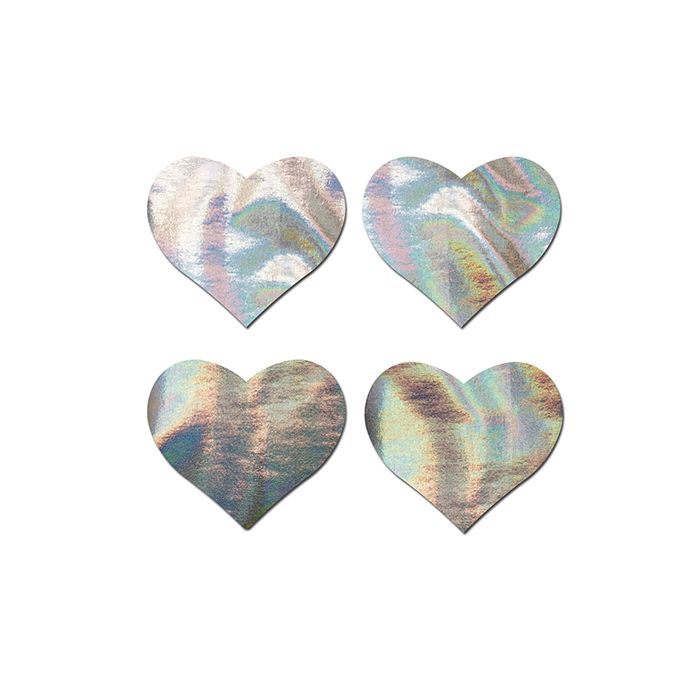 Pastease Premium Holographic Heart Silver