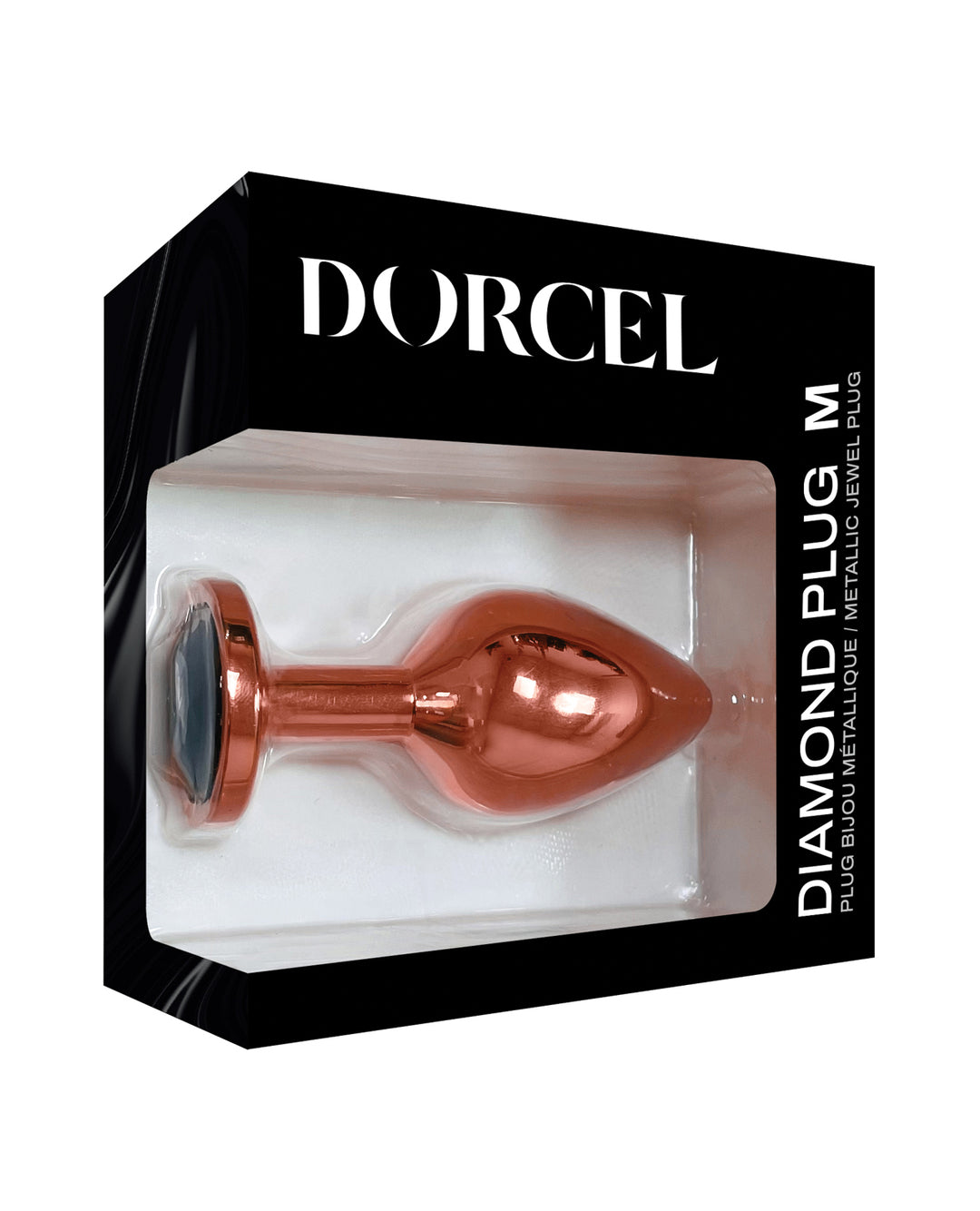 Dorcel Aluminum Bejeweled Diamond Plug -Rose Gold Medium