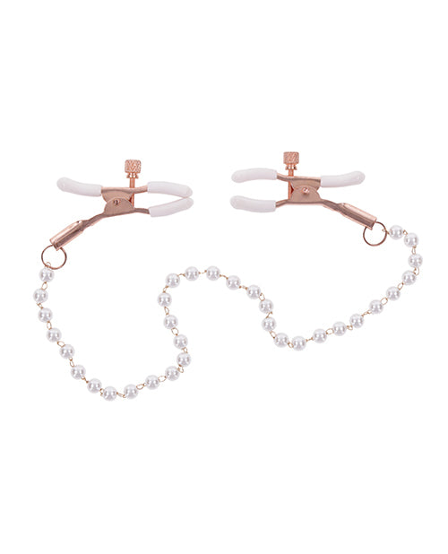 Sex & Mischief Peaches 'N Cream Pearl Nipple Clamps