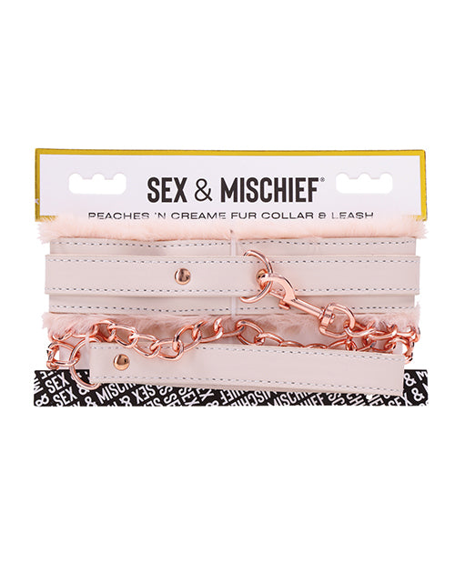 Sex & Mischief Peaches 'N Cream Fur Collar & Leash