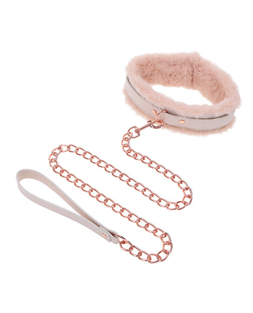 Sex & Mischief Peaches 'N Cream Fur Collar & Leash