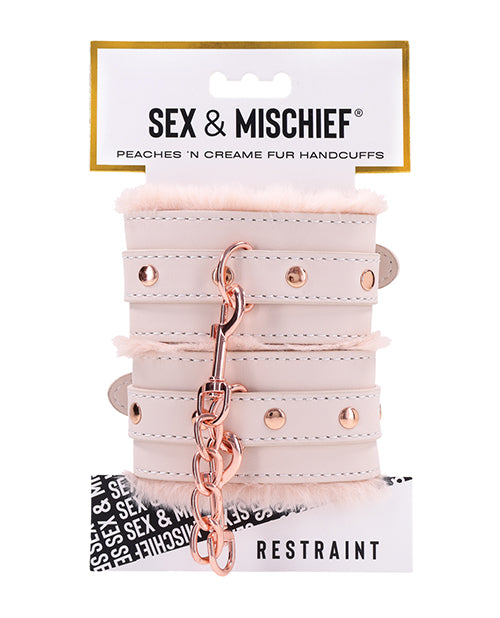 Sex & Mischief Peaches  'N Cream Fur Handcuffs