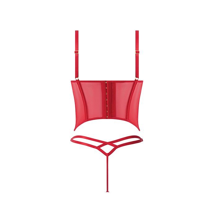 4503 Front Lace Bustier Set