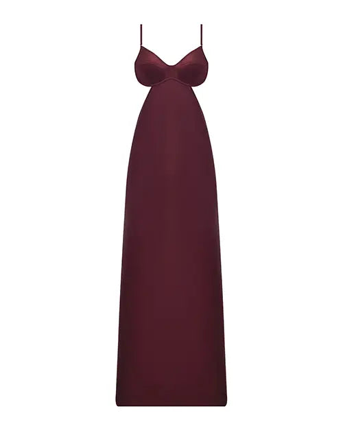 5612 Satin Cut Out Long Dress
