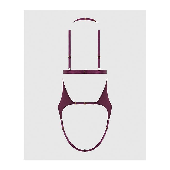 6604 Shimmer Mesh Slit Cup Teddy