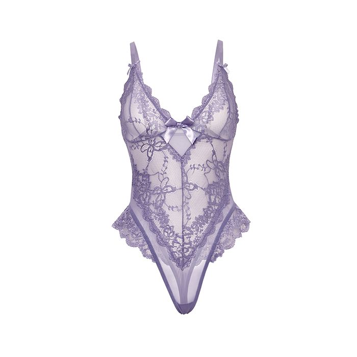 10824 Sheer Lace Teddy