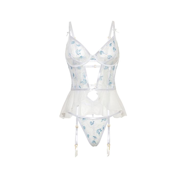 6212126 Floral Embroidered Bustier