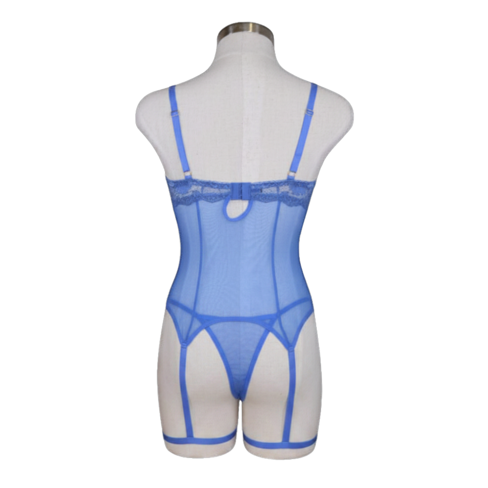 40728 Lace Mesh Underwire Bustier