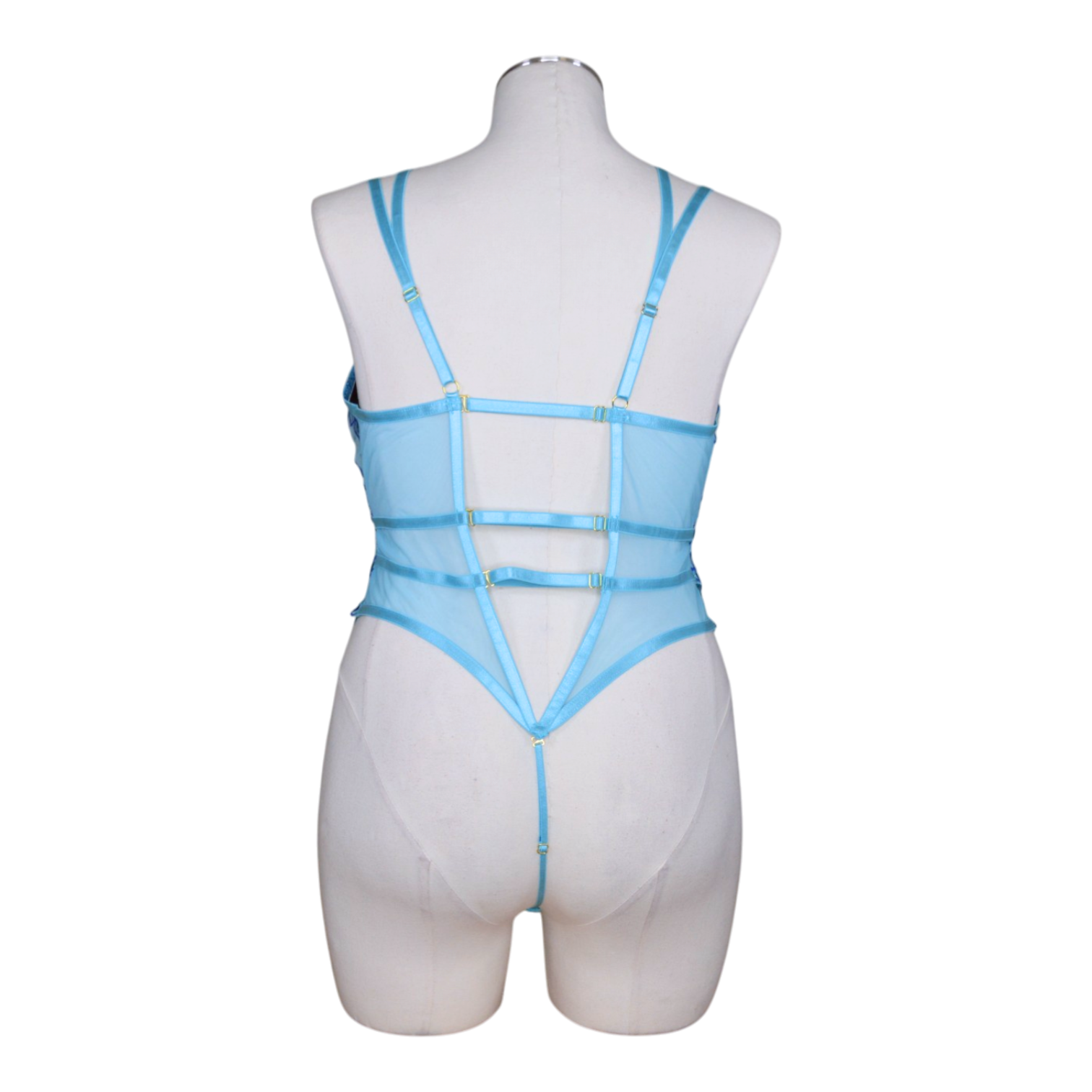 5212121 Strappy Embroidered Teddy