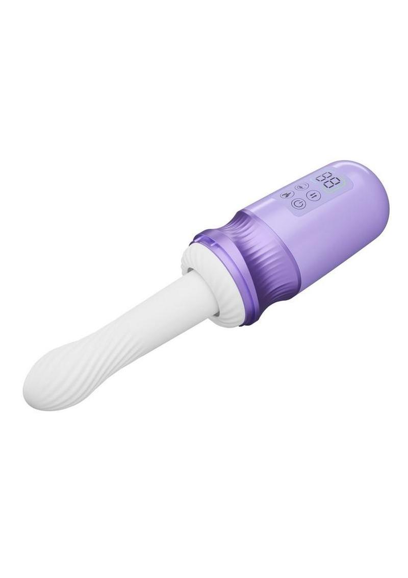 Temptasia Violet Vixen Rechargeable Silicone Thrusting Dildo Vibrator With Mount
