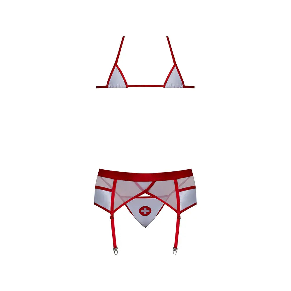 109 Micro Bikini Nurse Garter Set