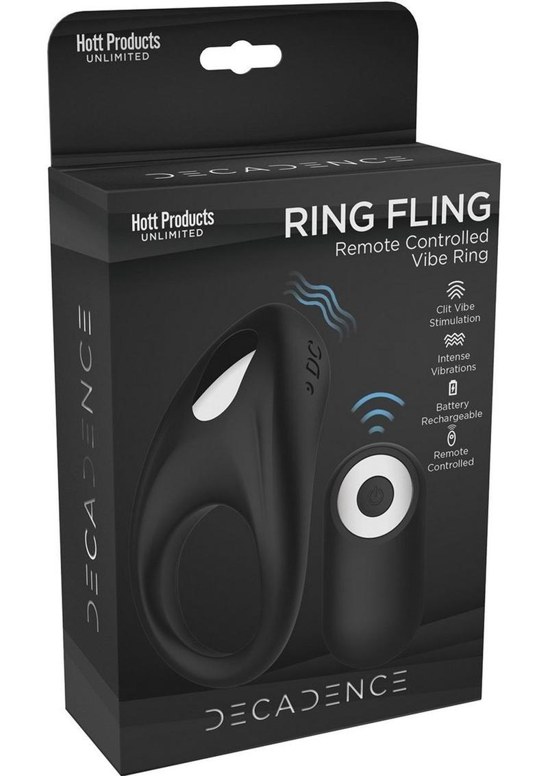 Decadence Ring Fling Silicone Vibrating Ring With Remote