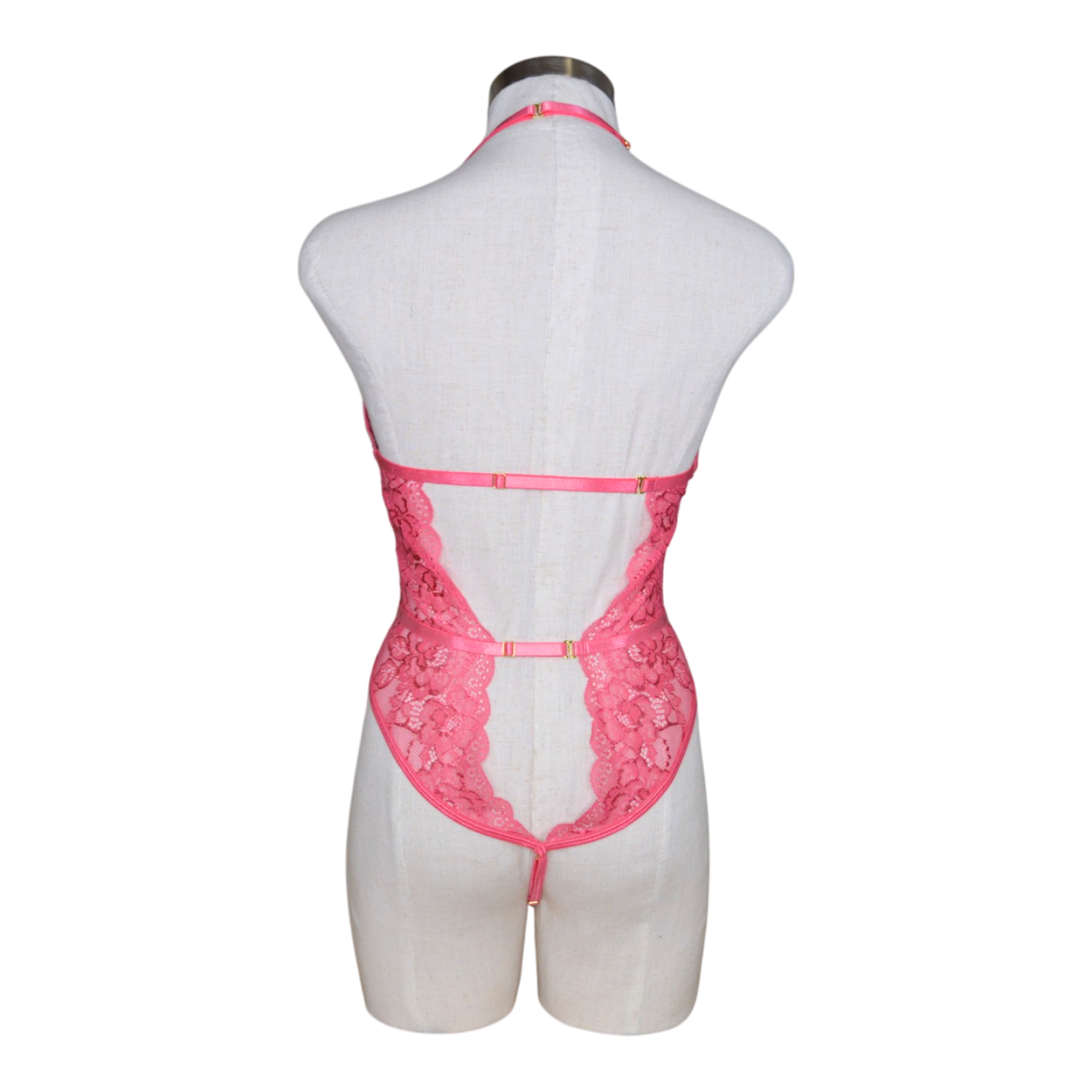 2637 Split Pearl Cup Crotchless Teddy