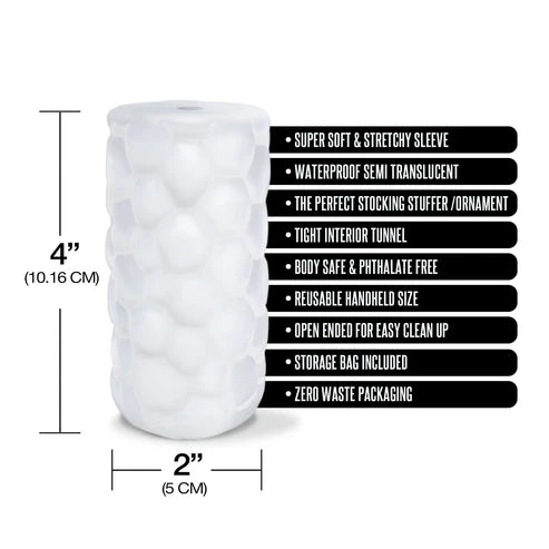 Naughty List Gift Let's Jingle Those Balls Tight Textured Stroker with Storage Bag