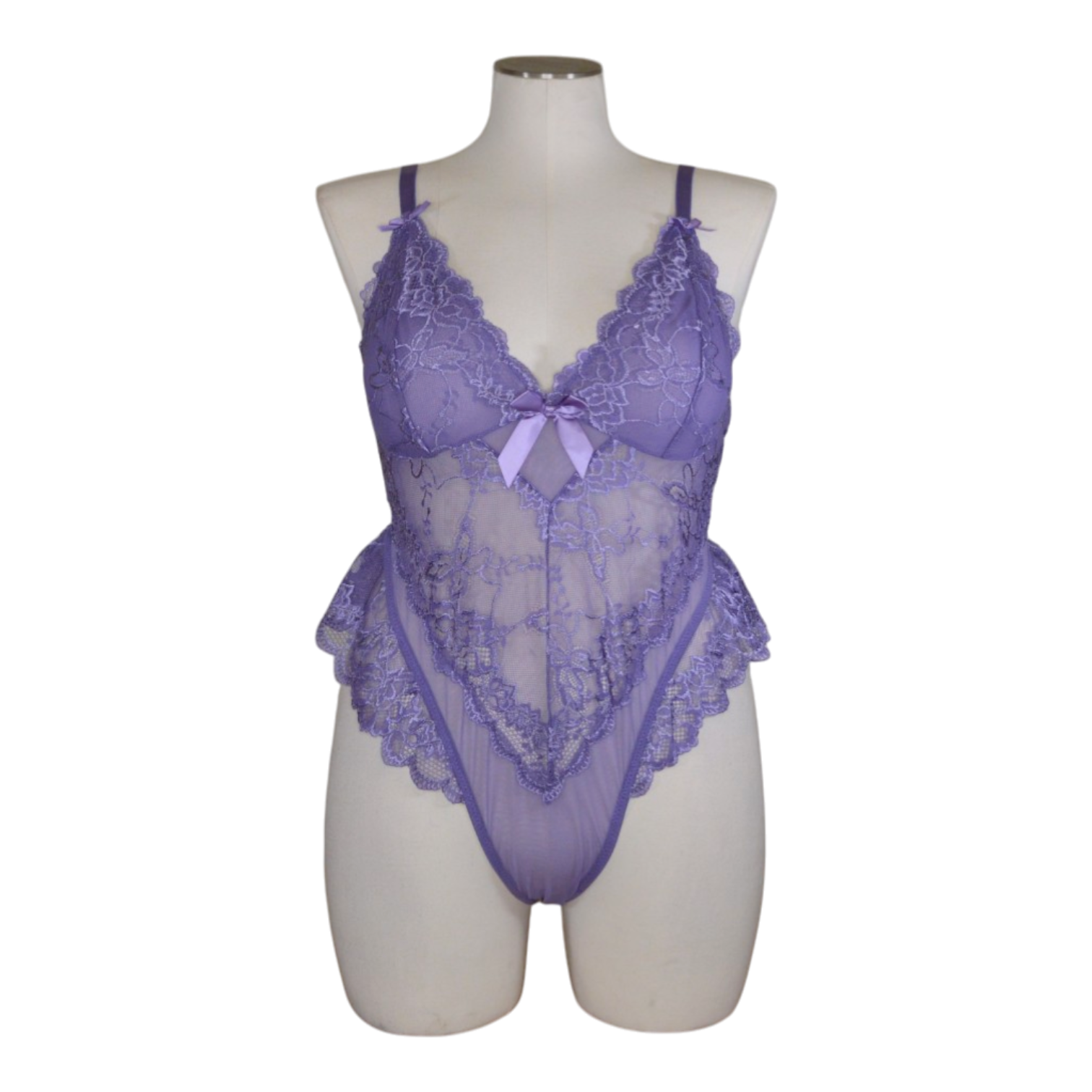 10824 Sheer Lace Teddy