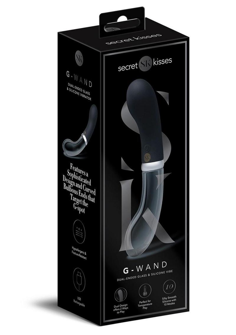 Secret Kisses Glass & Silicone G-Spot Wand