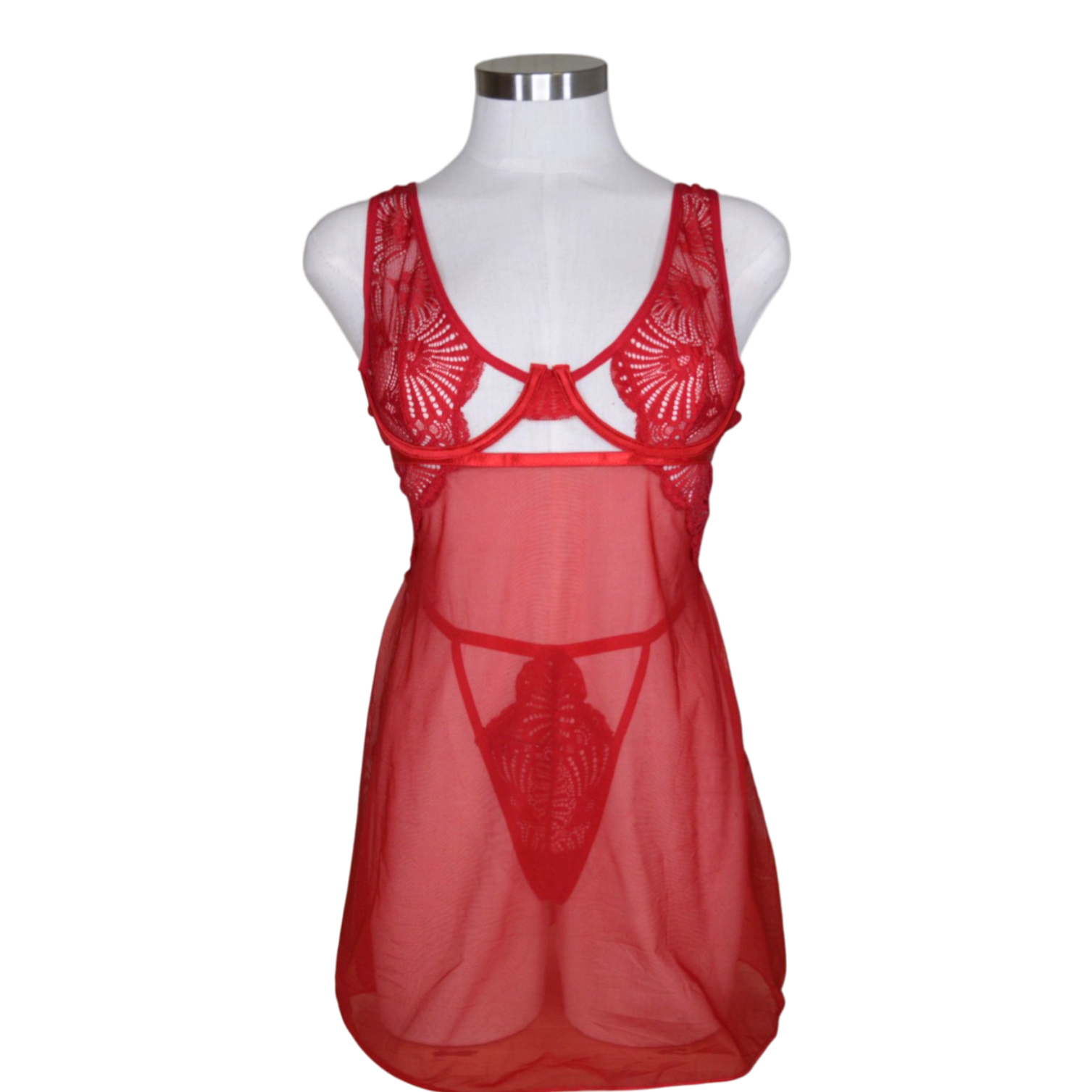 11986 Sheer Underwire Babydoll