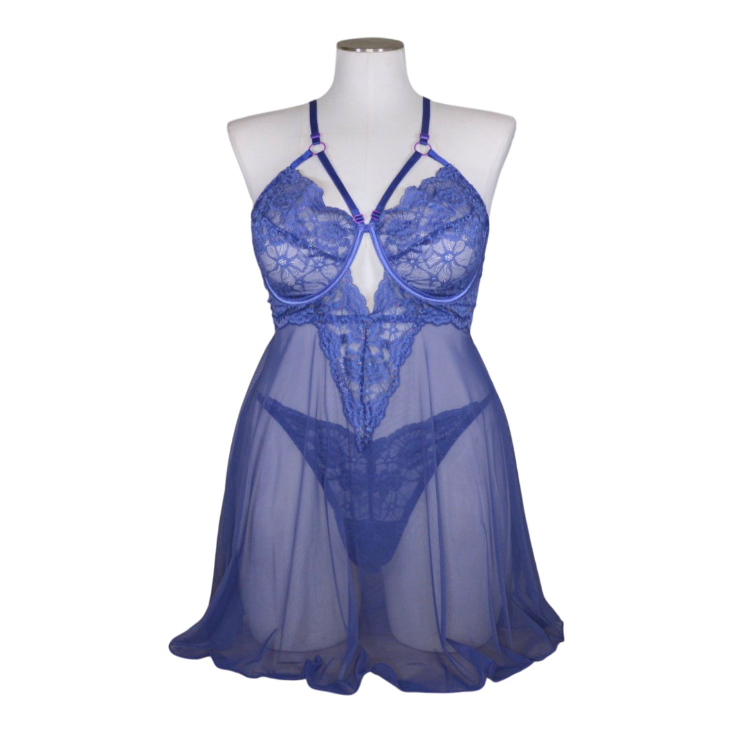 26105 Twilight Lace & Mesh Babydoll