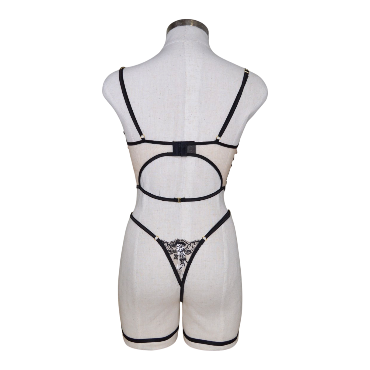 80026 Mesh Sheer Embroidered Bustier