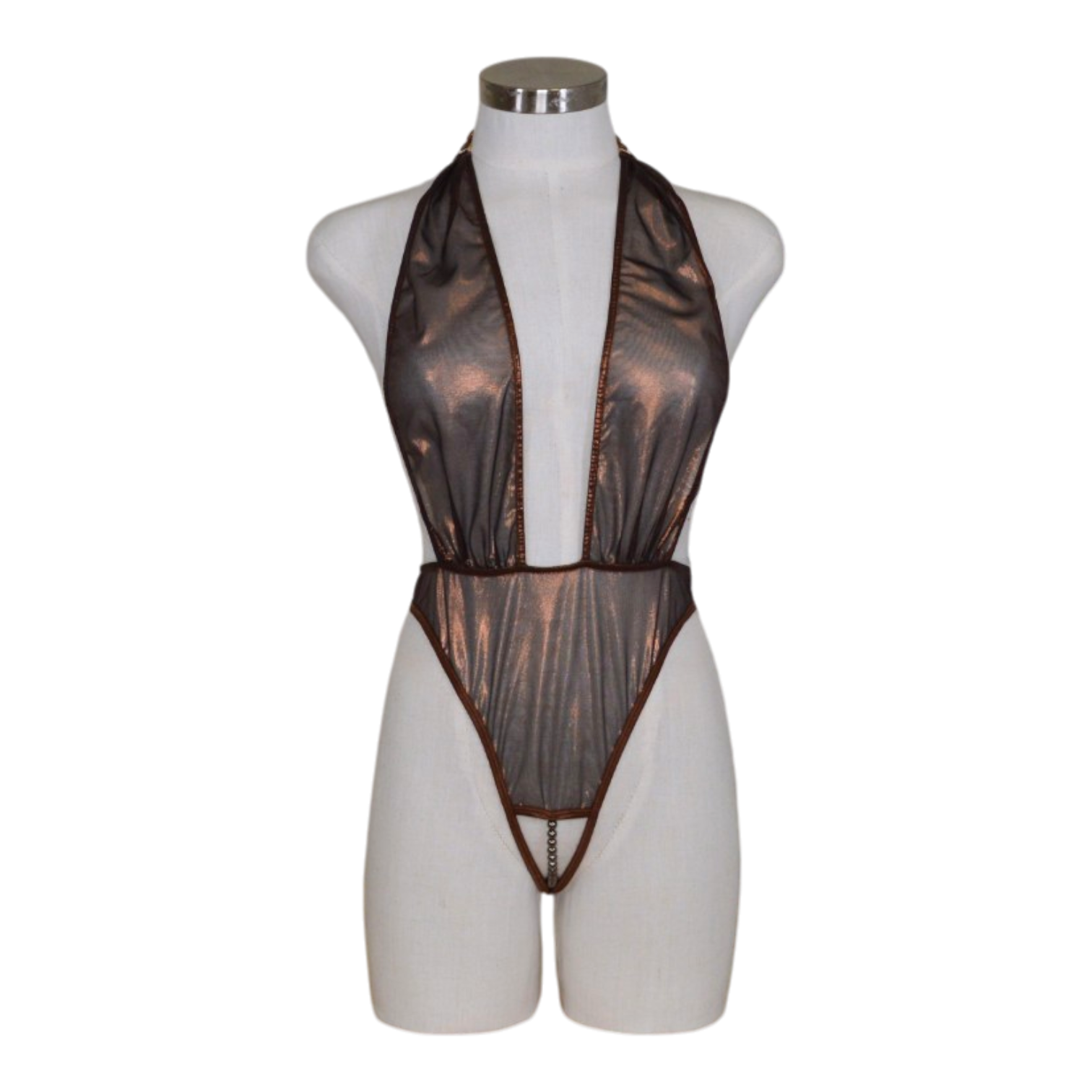 2644 Pearl Plunge Halter Teddy