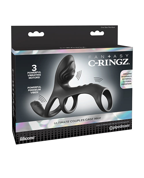 Fantasy C-Ringz Ultimate Couples Cage Max  Black