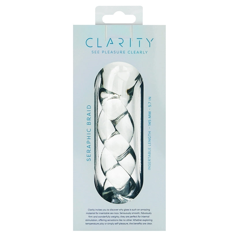 Clarity Seraphic Braid Glass Dildo