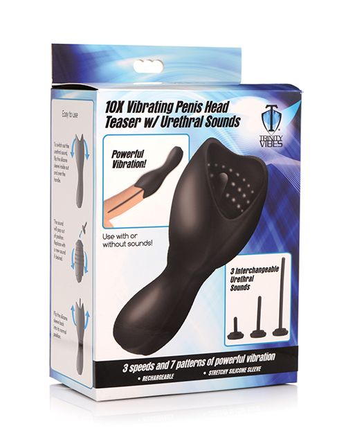 Trinity Men Vibrating Penis Head Teaser  With Urethral Sounds