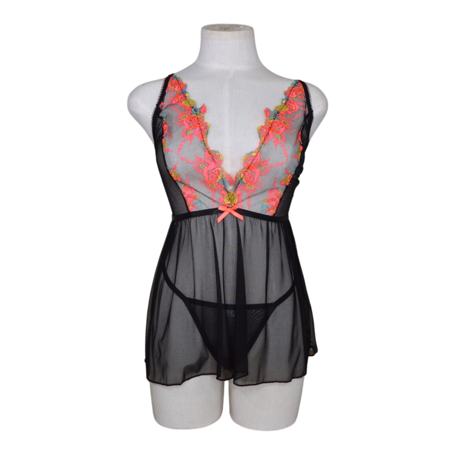 1042 Floral Embroidered Lace Babydoll