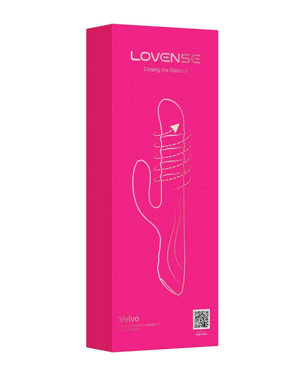 Lovense Velvo G-Spot & Clitoral Rabbit Vibrator - Pink