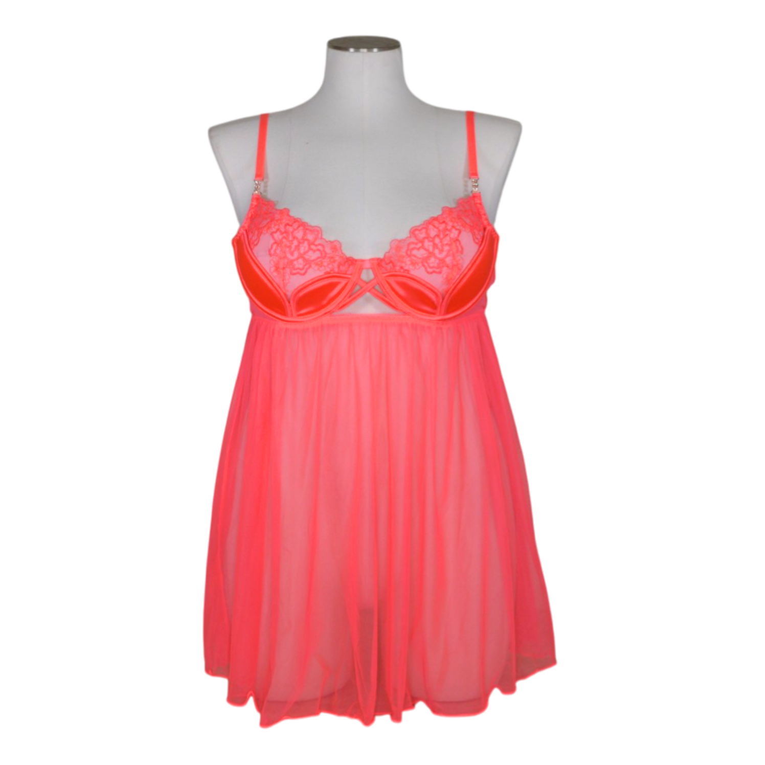 3805 Mesh Chemise Mini Dress