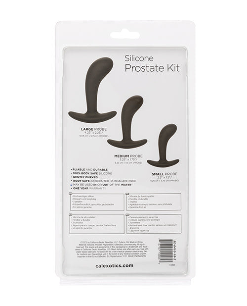 Silicone Anal Training Prostate Kit - Black