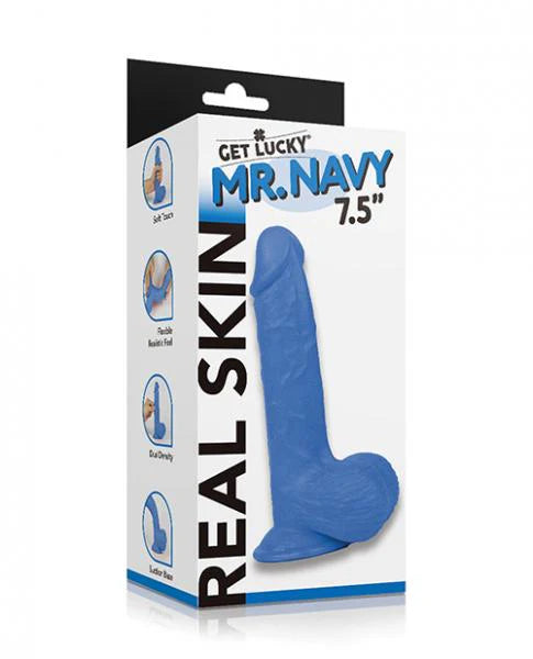Get Lucky Mr. Dildo Blue 7.5"