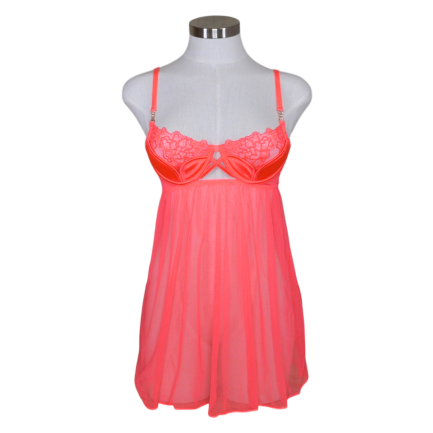3805 Mesh Chemise Mini Dress