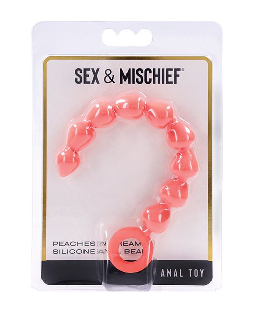 Sex & Mischief Peaches 'N Cream Silicone Anal Beads