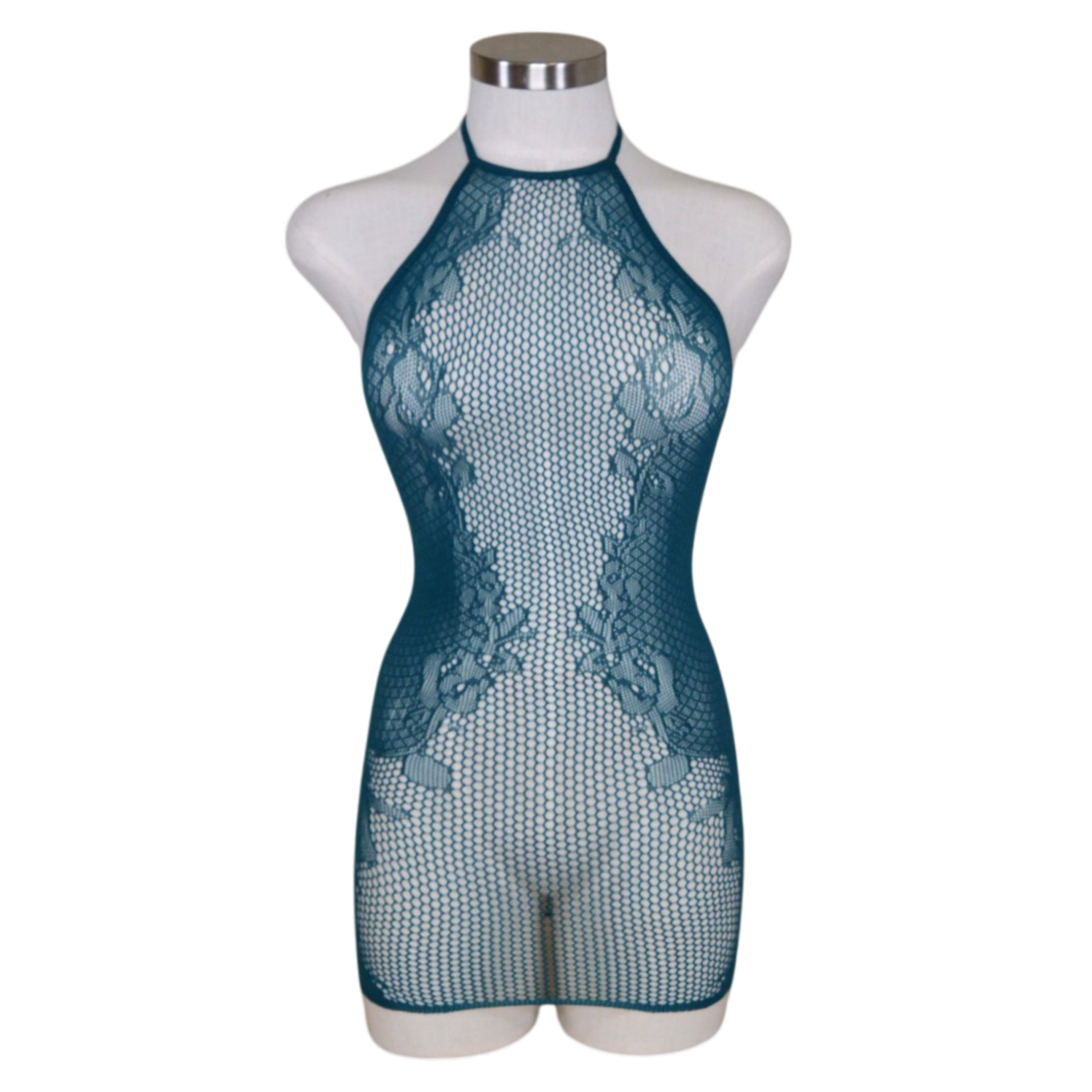 828 Halter Tie Bodystocking Dress