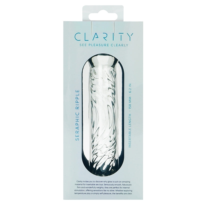 Clarity Glass Dildo Seraphic Ripple