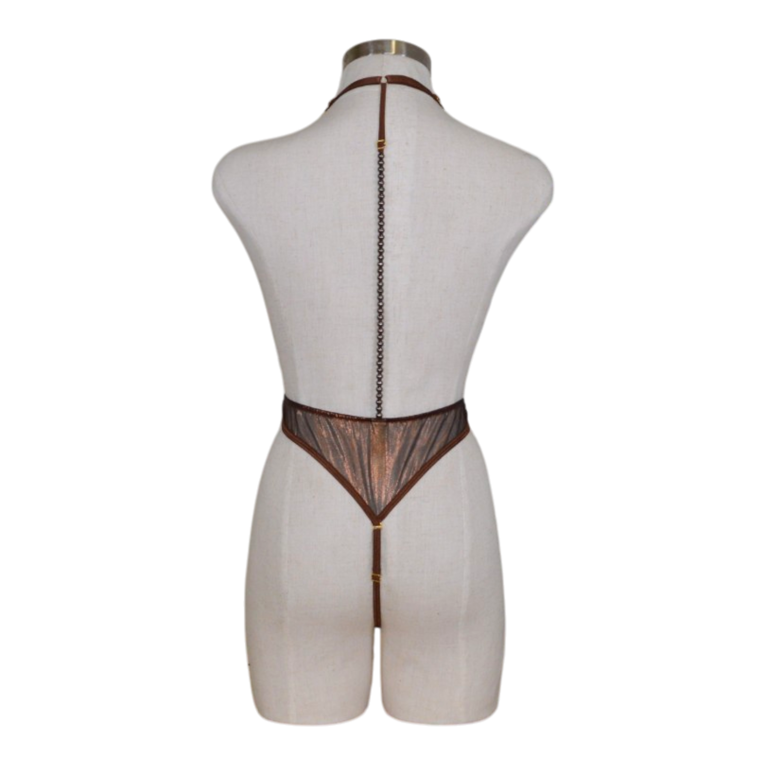 2644 Pearl Plunge Halter Teddy