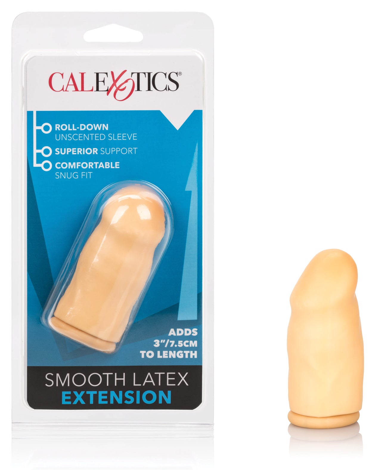 Calexotics 3" Latex Extension  Ivory