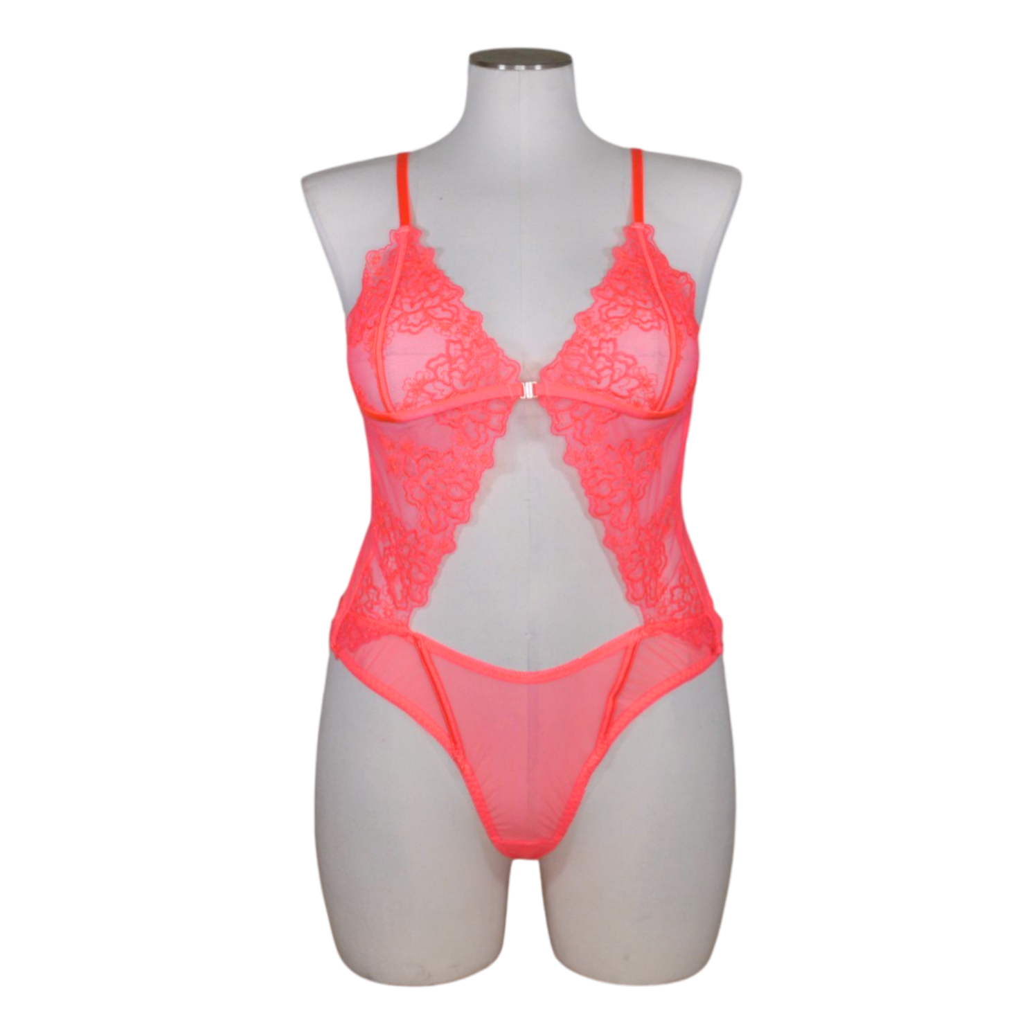 3804 Scalloped Lace High Cut Teddy