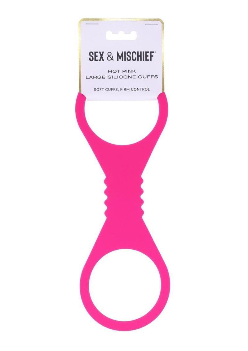 Sex & Mischief Hot Pink Silicone Cuffs