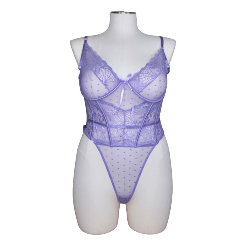 12141 Lace Bustier Set
