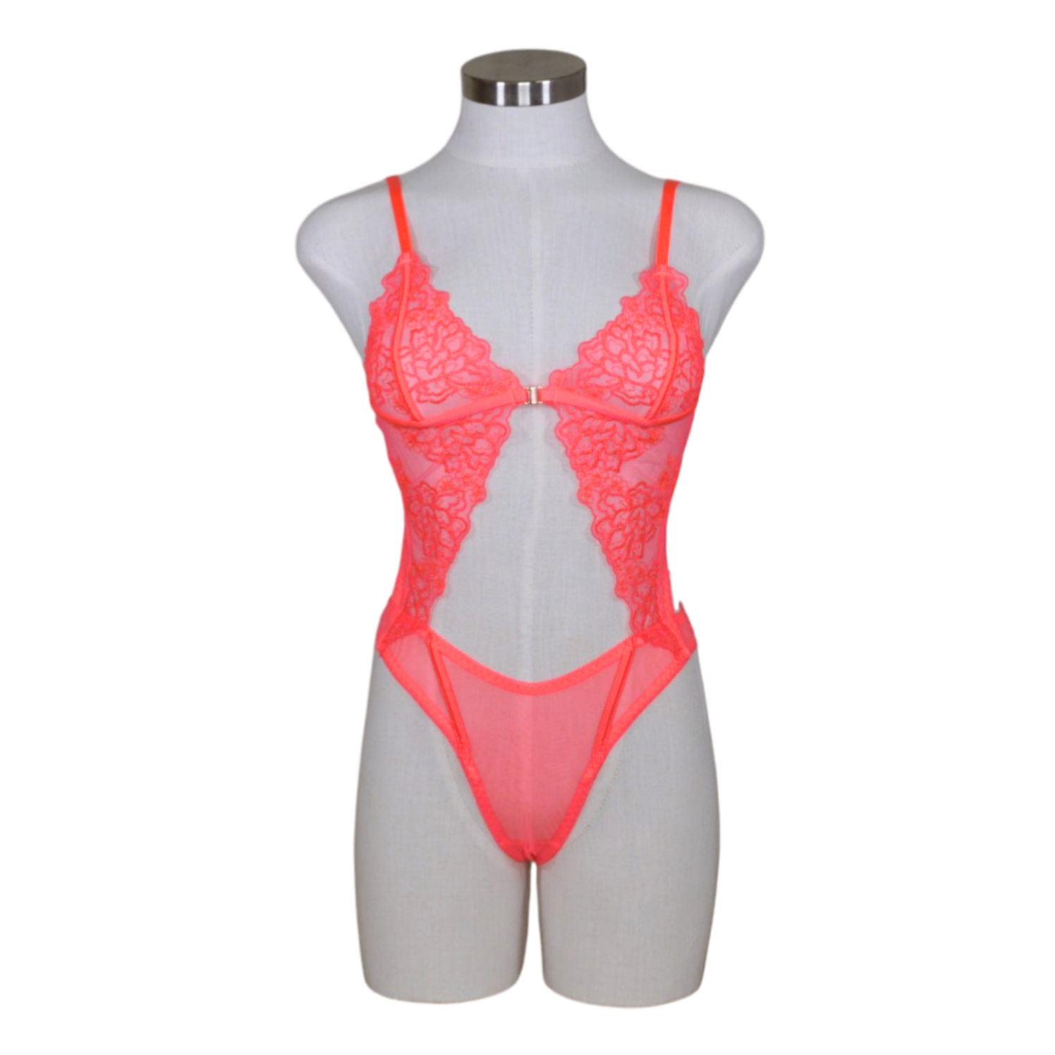 3804 Scalloped Lace High Cut Teddy
