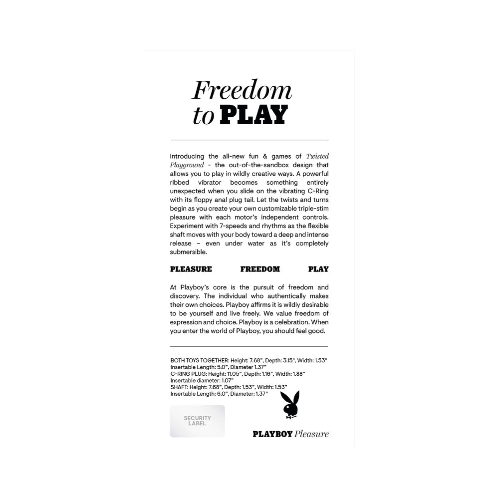 Playboy Twisted Playground Rechargeable Triple Stimulator Vibe