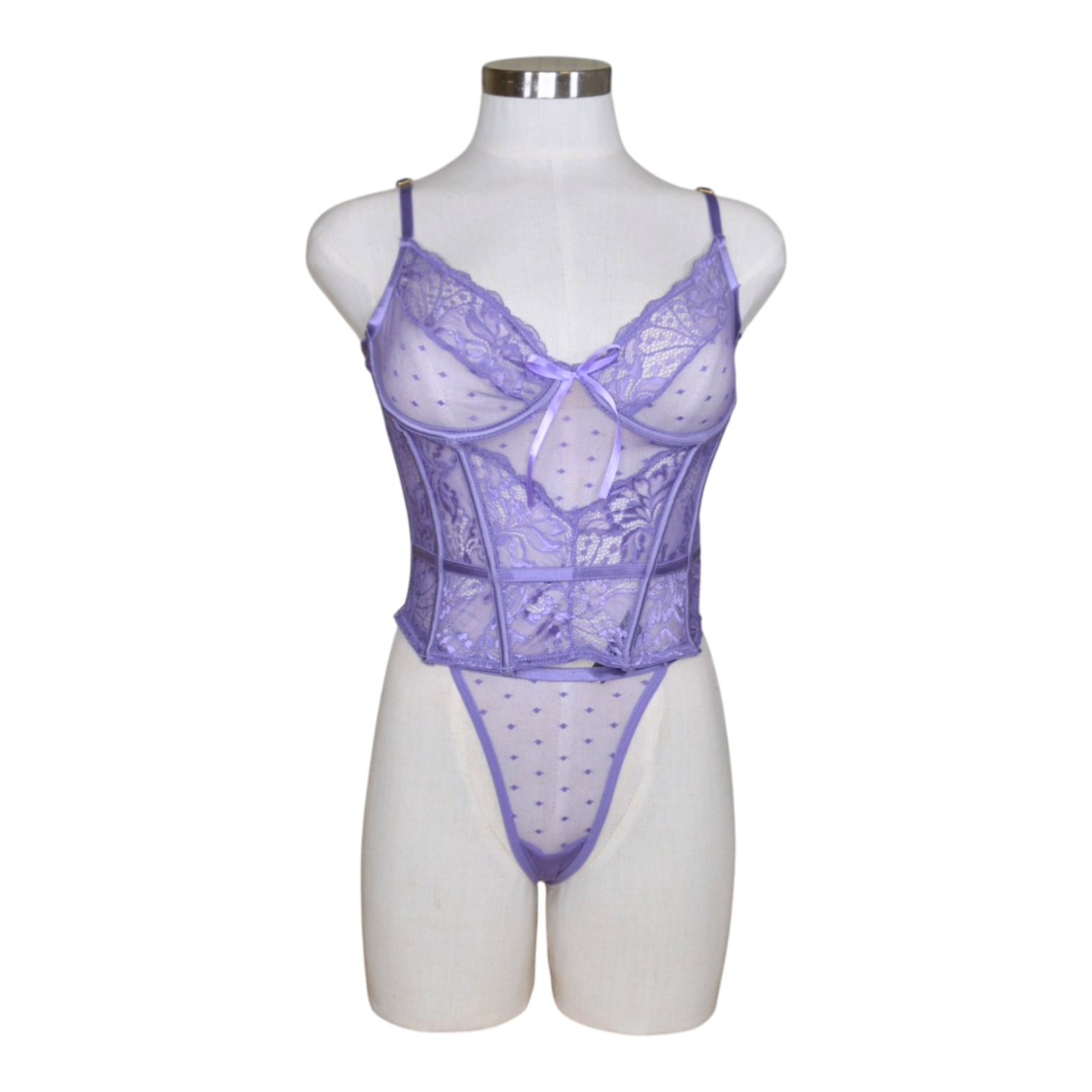 12141 Lace Bustier Set