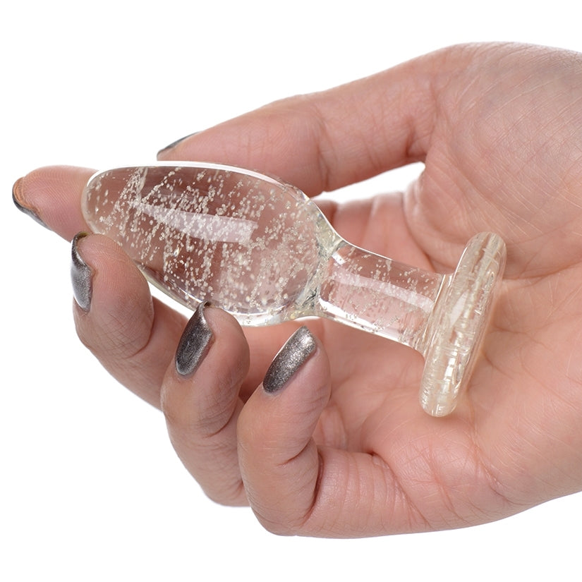 Booty Sparks Glow-In-The-Dark Glass Anal Plug