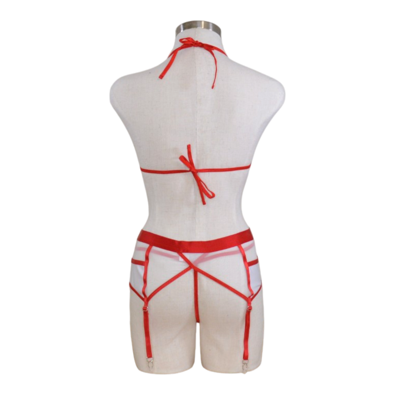 109 Micro Bikini Nurse Garter Set
