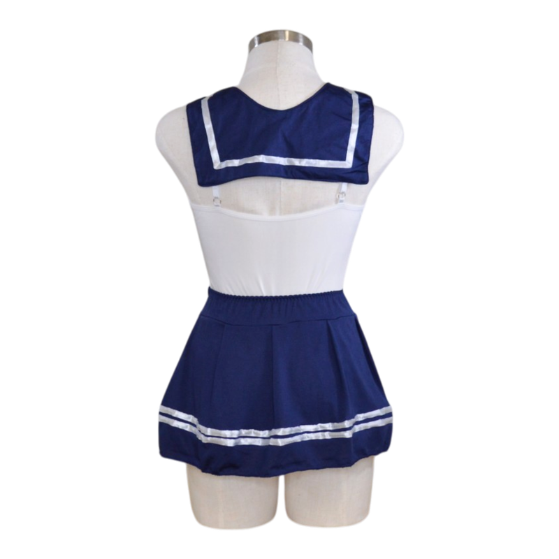 11692 Sailor Bodysuit & Pleated Skirt Set