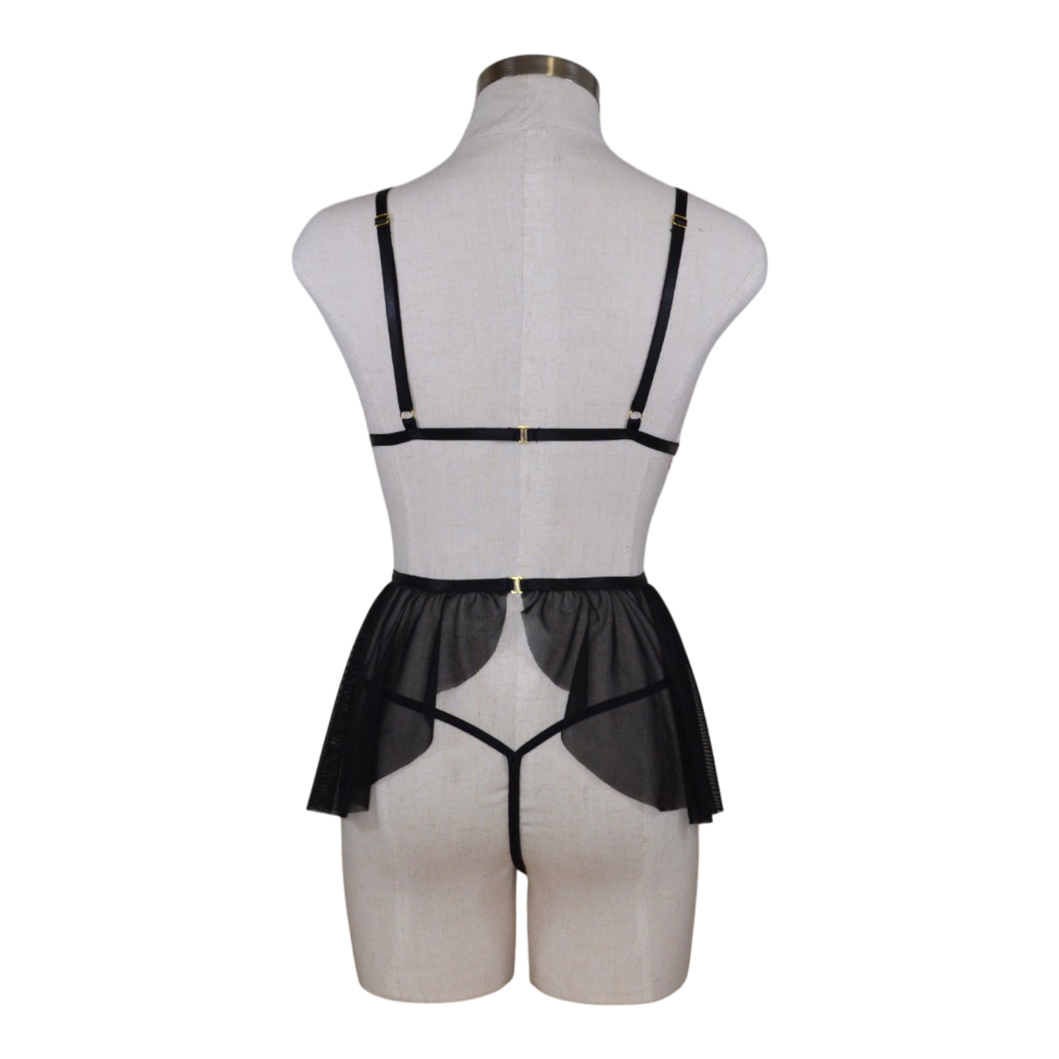 81677 Lace Sheer Skirt Set