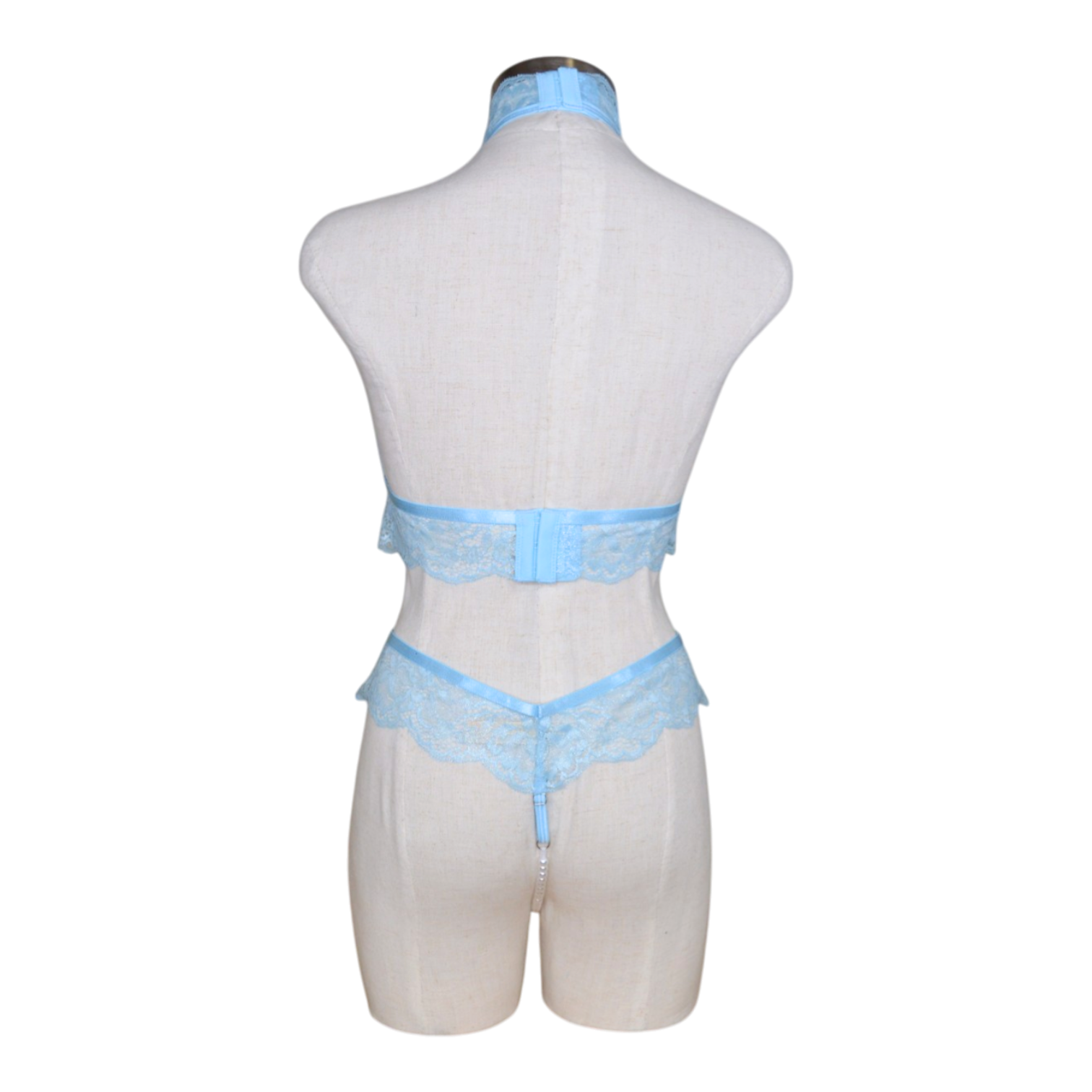 2638 Halter Bralette Pearl Set