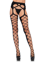 1778 Net Garter Stockings